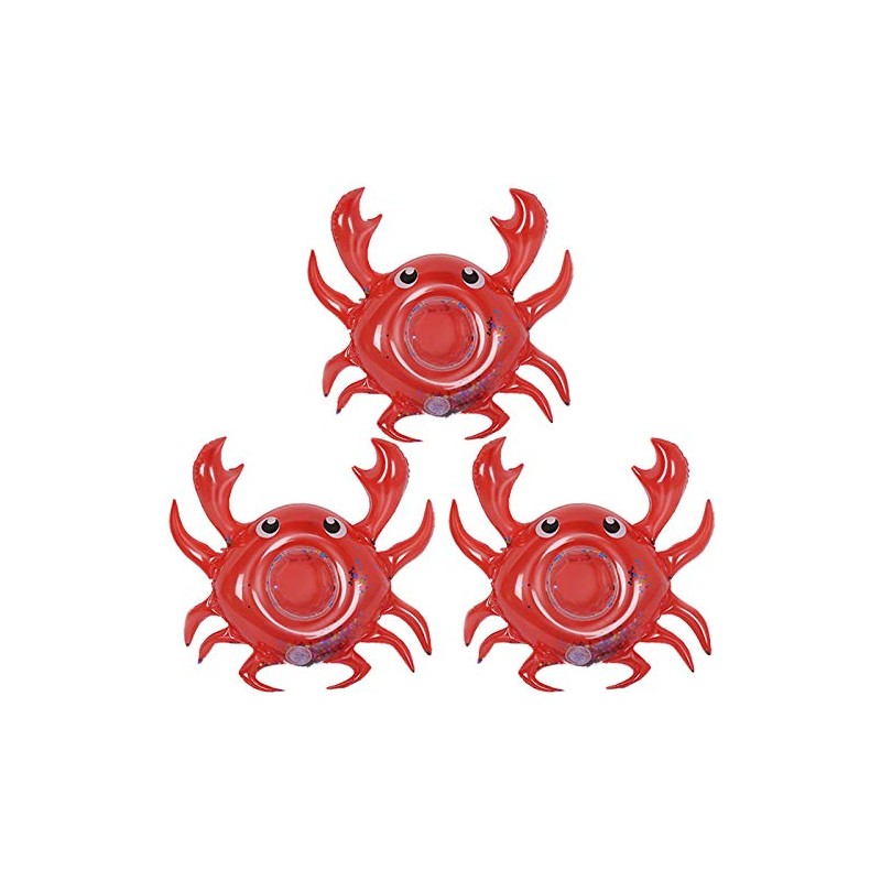 Inflatable Drink Holder 3 Pack Crab Drink Pool Floats Cup