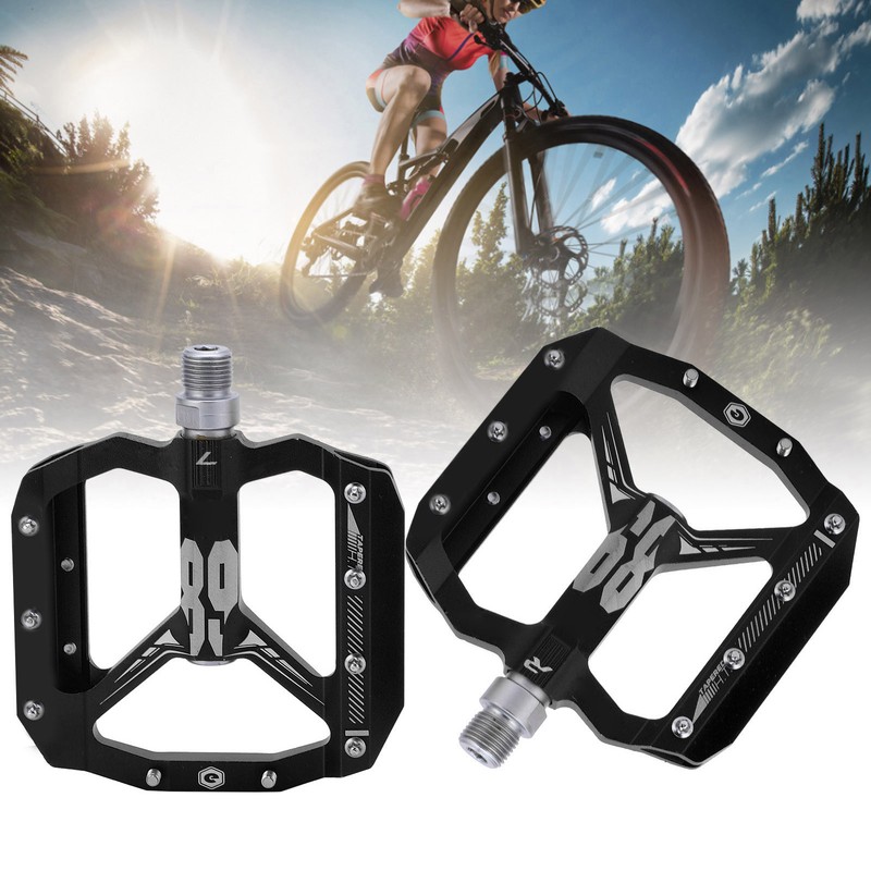 Enlee 2pcs Mountain Bike Pedals NonSlip DU Bearing Lightweight Bicycle