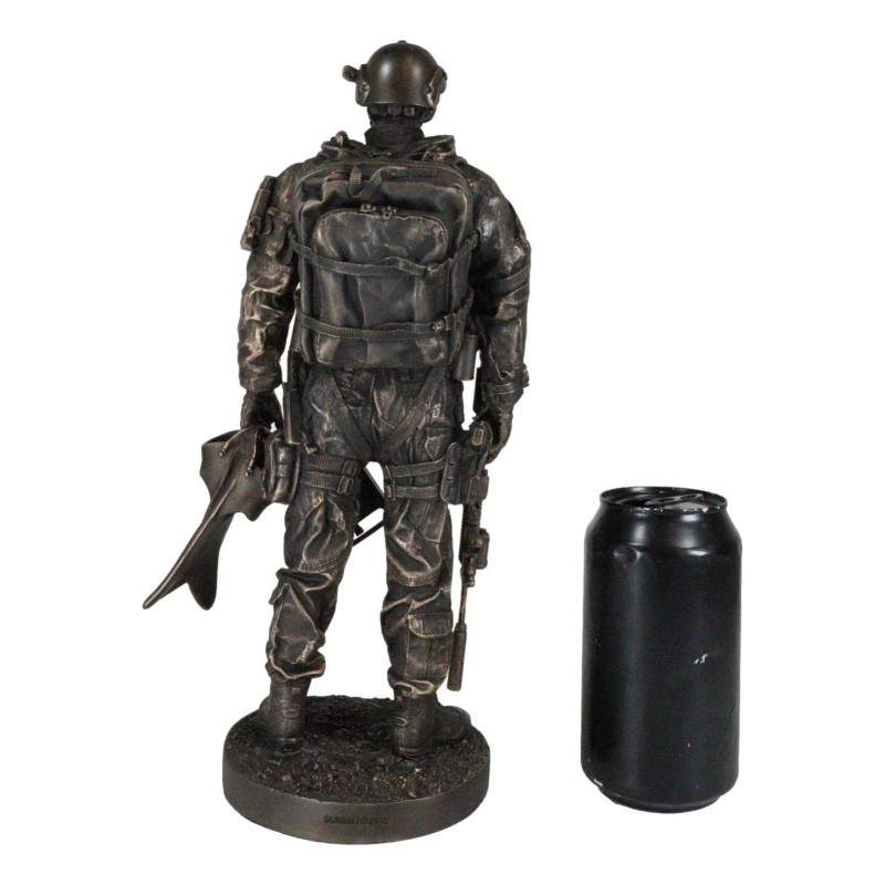 Large Military Navy Seal Statue 12.75"Tall Special Task Force Unit