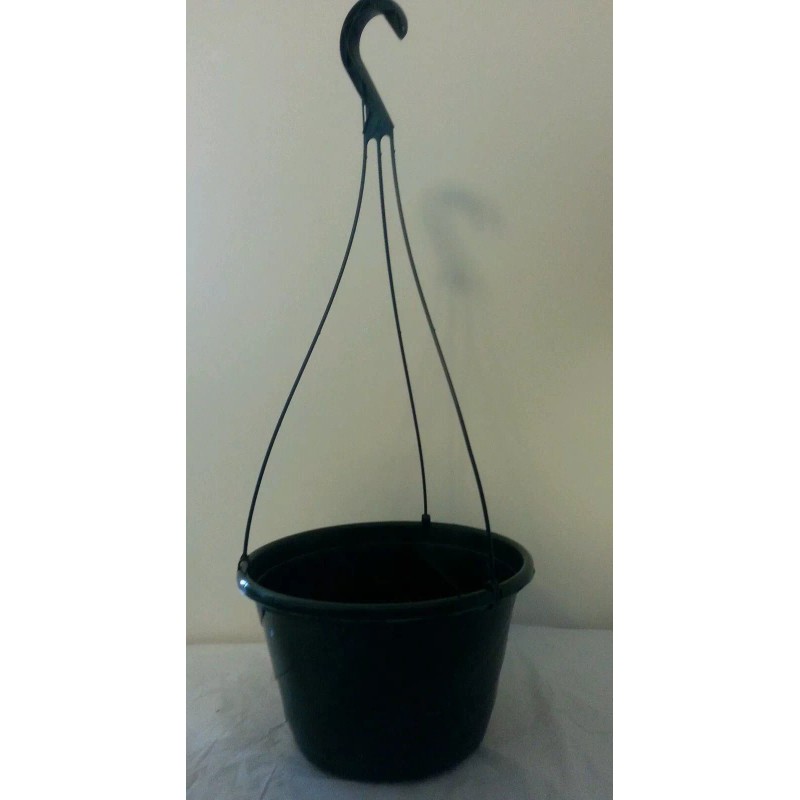 Landmark Plastics 10" GREEN HANGING BASKETS {Set of 10} Plastic