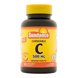 Sundance Vitamin C 500 mg Chewable Tablets, 90 Count