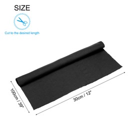 MECCANIXITY 39" Elastic Cuffs Ribbed Trims Cotton Fabric Knit Rib Stretch Tape Cuff Sleeve Waistband for Sewing, 12" Wide Black