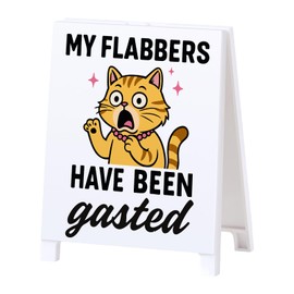 GoldenFleece My Flabbers Have Been Gasted Funny Team Office Gifts Funny Office Decor Desk Sign Gag Fun Gift for Coworker Employee Boss Humorous Desk Sign Cubicle Decor for Birthday White Elephant Gift
