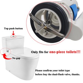 2-inch Toilet Flush Valves Assembly Compatible with Water Ridge One Piece Toilets Fits for TOTO THU338N Dual Flush Drain Valve Repair Part Replacement