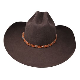 Bullhide Felt Collection Pistol Pete 6X Premium Wool Western Cowboy Hat, Chocolate, 7 5/8