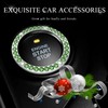 JUSTTOP 2PCS Car Bling Crystal Rhinestone Engine Start Ring Decals,