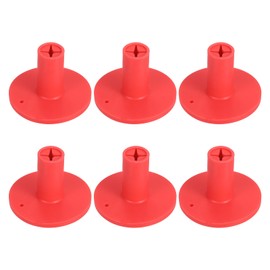 PATIKIL Rubber Golf Tee, 6 Pack 1.4 Inch Golf Practice Tees Training Driving Range Tee Stable Golf Ball Holder for Outdoors Indoors Hitting Mat, Red