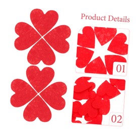 TEHAUX 200pcs DIY Felt Heart Appliques for Crafting Versatile Embellishments for Hair Clips Headbands Clothing and Accessories Vibrant Colors for Creative Projects