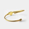 OutstandLong Gold Initial Letter V Cuff Bracelets Women Heart Bangle