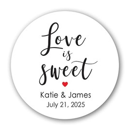 Love is Sweet Labels & Stickers for Weddings, Bridal and Baby Showers, Jam and Jelly Labels, Candy, Honey stickers