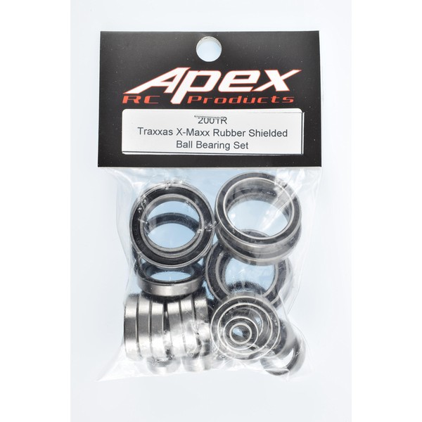Apex RC Products Rubber Shielded Ball Bearing Kit - Replacement for Traxxas X-Maxx #2001R
