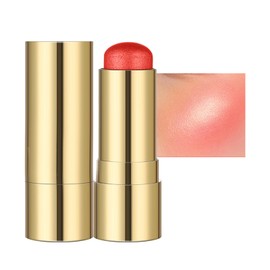 Cream Blush Stick, Cream Contour Stick, 3-in-1 Cheek Blush & Lip Tint & Eyeshadow Long Lasting Lightweight Multi-Stick, Blushers for Cheeks Makeup Easy To Use On The Go(02)