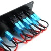 6 Gang Toggle Rocker Switch Panel Colorful LED Voltmeter for