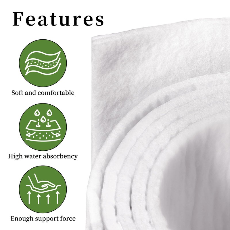Felt Roll, 1/4" x 6" x 2.5yd White Padding Felt,