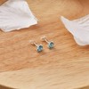 Philip Jones Sterling Silver March (Aquamarine) Birthstone Earrings Created with