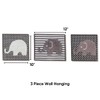 Bacati - Elephants White/Gray 10 pc Crib Bedding Set with