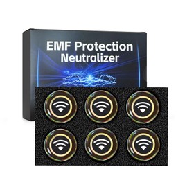 6 Pieces Blocker Protection Neutralizers Stickers for Cell Phones Tablets Laptops Computer WiFi Printer TV Electronic Devices Black