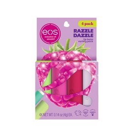 eos Set de regalo de bálsamo labial: Razzle Dazzle, hidratante labial de edición limitada, paquete variado, 0.14 onzas, paquete de 4