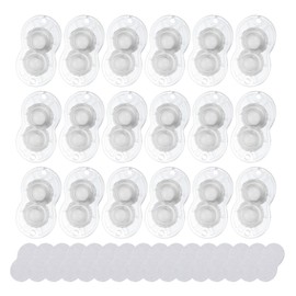 uxcell 16 Pcs Self Adhesive Caster Wheels, 360 Degree Rotation Mini Caster Swivel Rollers Universal Sticky Swivel Wheels for Furniture Storage Bins Trash Can (Clear, 2 Nylon Rolling Ball)