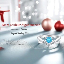 Starnny Heart Rings Women Silver 925 Engagement Ring Wedding Rings Women's Ring with 0.5 ct Heart 5A Cubic Zirconia Birthstone for Women, Silver, Cubic Zirconia