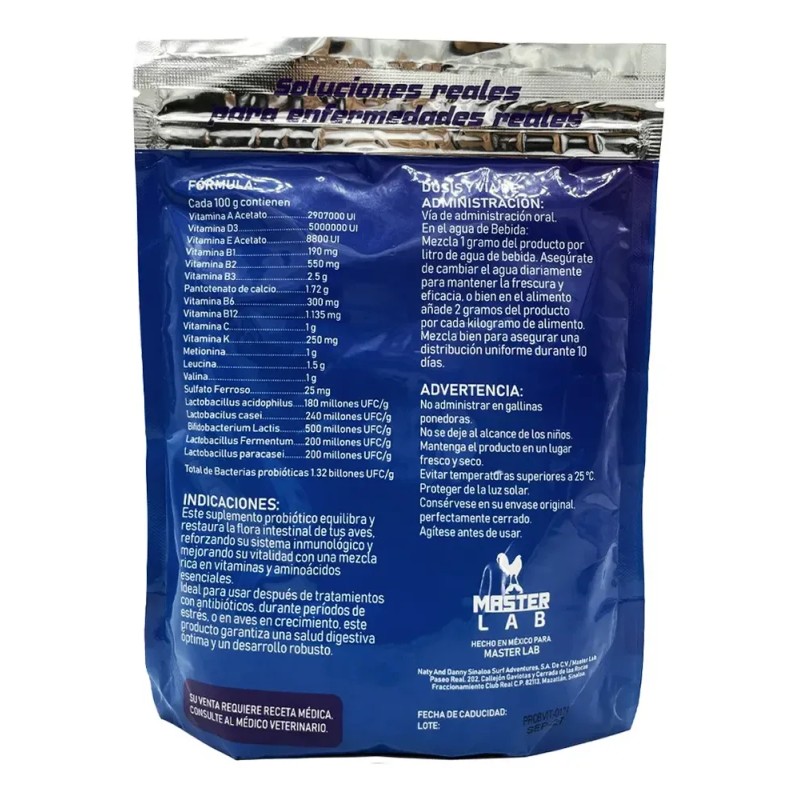 Prob-vit Master - Vitaminas + Probioticos + Aminoacidos 500g