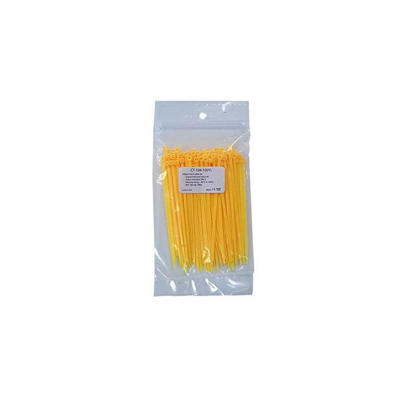 100pk 4 inch Cable tie (18lb) - UL94 V-2 Nylon