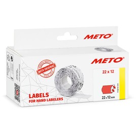 Meto 9506157 22 x 12 mm Hand Labelers - Fluor Red