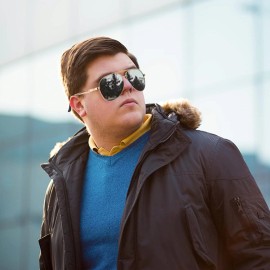 RCXKOOM XL Polarized Aviator Sunglasses for Big Heads