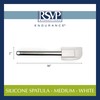 RSVP International Endurance Kitchen Tool Collection Silicone Spatula, Stainless Steel