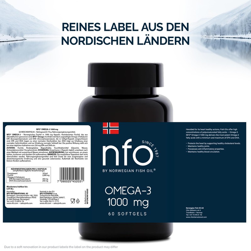 NFO Omega 3 1000 mg Pack of 6 [6 x
