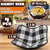 LIBERHAUS 4-Piece Microwave Bowl Holder Set – 7.5"x7.5" Microwave Bowl