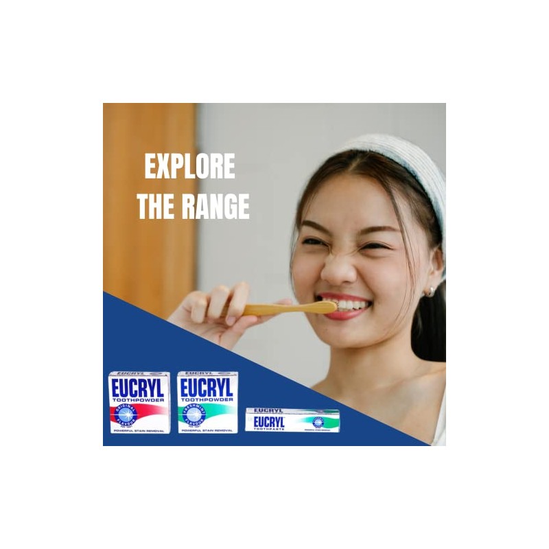 Eucryl Toothpowder Original Powerful Stain Removal 50g by Eucryl