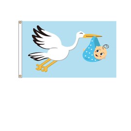 Stormflag Welcome Home Baby Boy Flag 3x5ft Its a Boy Flag 90x150cm polyester 90g with Brass Grommets and Double Stitched