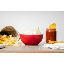 served Small Insulated Serving Bowl for hot and cold food with double-walled lid (20oz/.625Q). Locks in heat or cold for hours. Vacuum-sealed, double-walled, spill-proof insulated serving bowl.