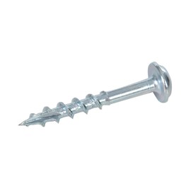 Triton 631610 Galvanised Pocket Hole Screws with Disc Head and Coarse Thread 8 x 1 1/4 Inch Pack of 100 Silver (Packaging may vary)
