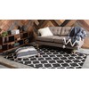 Unique Loom Trellis Collection Moroccan Lattice Black Area Rug (7'