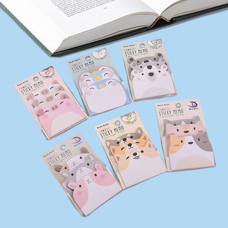La Llareta 6 Pads 270 Notes Animal Sticky Notes Novelty