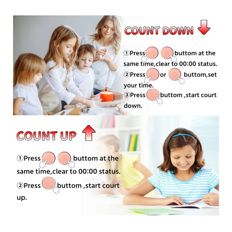 Magnetic Digital Timer Classroom for Kids Large Display Clock Loud