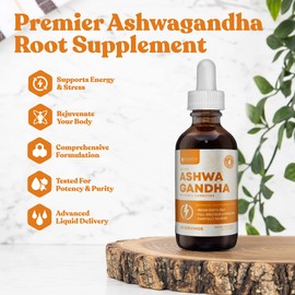 Rejuvica Health Active Ashwagandha - Advanced Liquid Supplement - Withania Somnifera Extract - Ashwagandha Roots Only - Naturally Occurring Withanolides - 48 Servings/2oz
