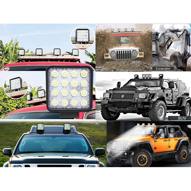 48W LED Car Work Light Auto Arbeitsleuchte Offroad Zusatzscheinwerfer Scheinwerfer
