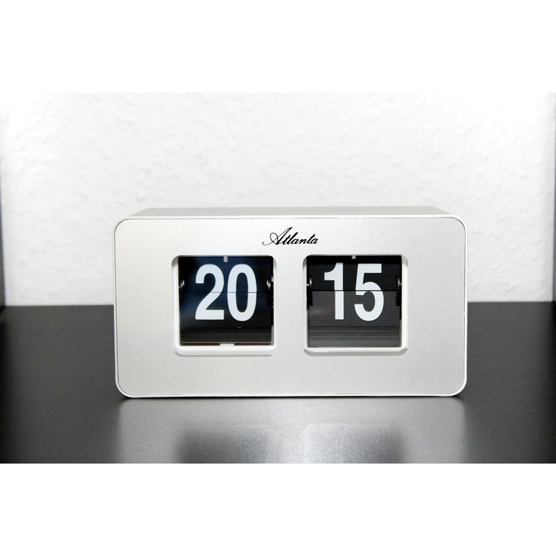 Atlanta Modern Table Clock Quartz with Retro Flip Display 4464/19