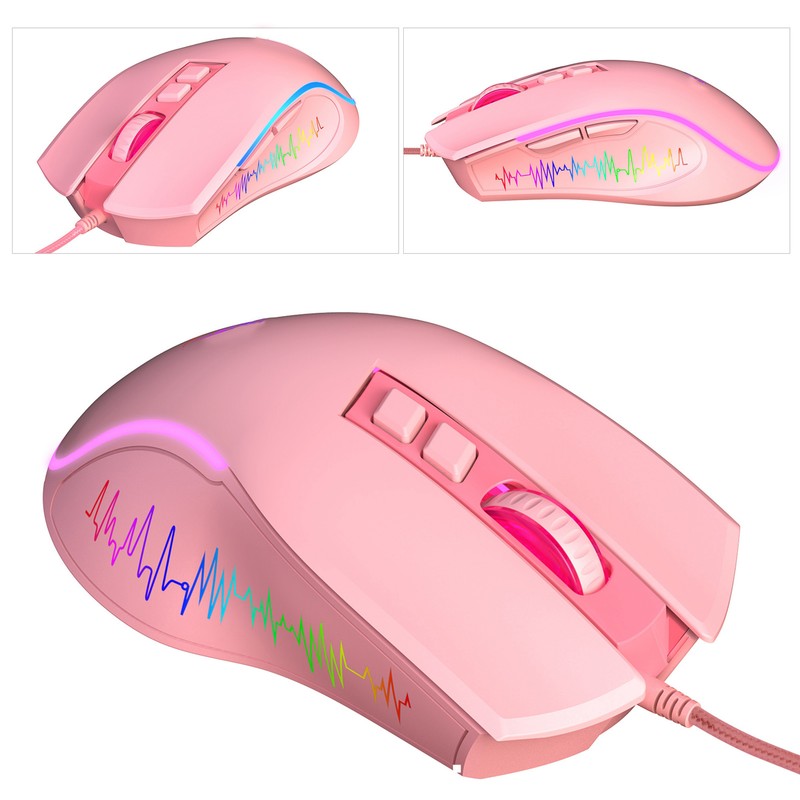 Gaming Mouse USB2.0 4 Adjustable DPI RGB Backlit Ergonomic Design