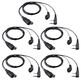 Set Item: EMC-3A for Kenwood 5 Piece Set Income Clip Microphone Earphone Microphone with Earphones