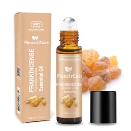 Frankincense Essential Oil Roll On, 100% Pure and Natural Frankincense Oil for Skin, Aging, Fine Lines & Body Care, Relax, Soothing, Blend with Grapeseed Oil, 10 ml