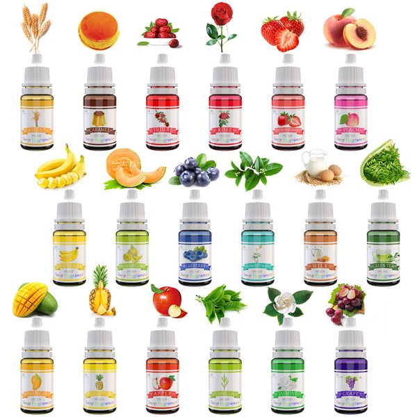 18 Soap Making Scent - Liquid Soap Fragrance Oils Set