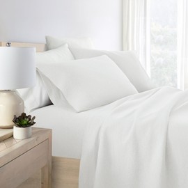 Threadinbox Luxury 4-Piece Queen Size Sheet Set - Real 1200 Thread Count Pima Cotton, Heavyweight Fabric, 15-Inch Deep Pockets, White