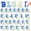 Self Adhesive Chenille Letters Patches 104PCS Blue Stick on Letter