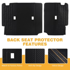 GLOBLED for Ford Bronco Rear Seat Cover, Rear Seat Protector Rear Seat Back Mat Compatible with Ford Bronco 4 Door 2021+ (Not for 2 Door or Bronco Sport)