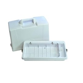 Alphasew Deluxe P60214 Hard Plastic Carrying Case Fits 14.5x7in Standard Flat Bed Sewing Machines, or 17.5x7.25in Longer Bed like some Singers, Movable Divider