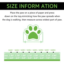 DOGOYS Dog Shoes, Outdoor Dog Boots Non-Slip Waterproof Dog Booties for Medium to Large Dogs 4Pcs for Winter Snowy Day, Summer Hot Pavement with Rugged Sole Green